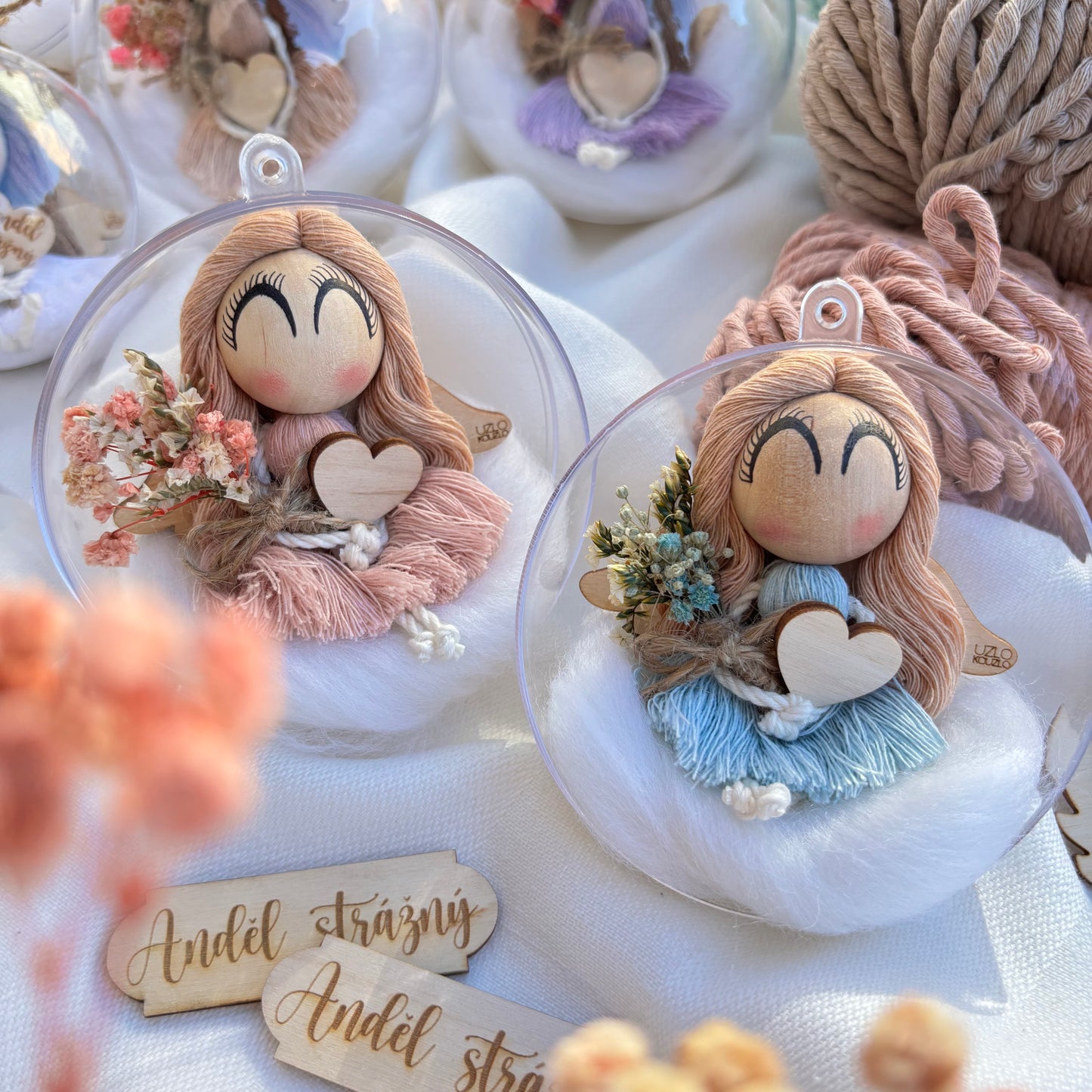 Kreativní sada: na výrobu 2 andělek “BLANKA”