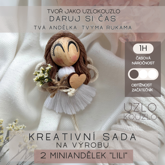 Kreativní sada: na výrobu 2 miniandělek “LILI”