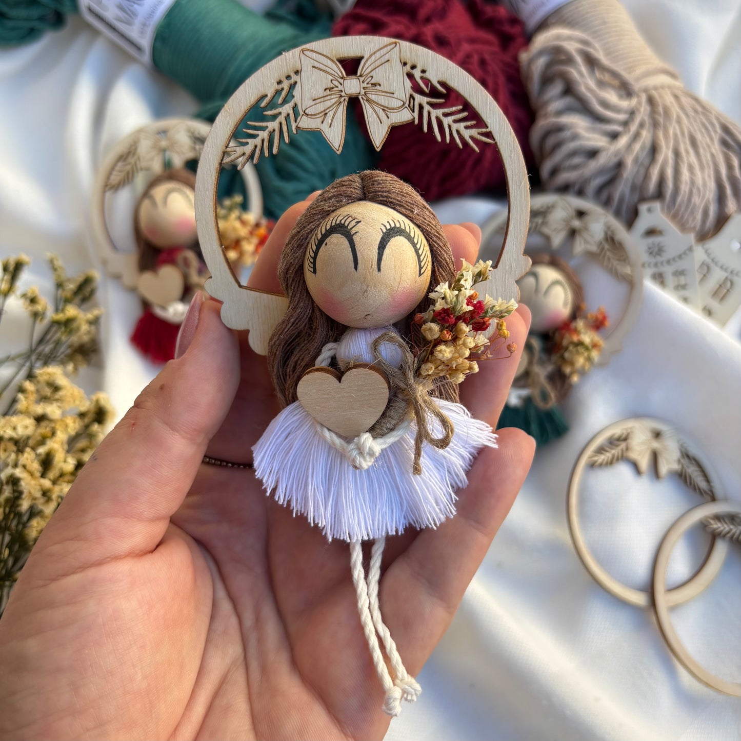 Vánoční andělka v kroužku