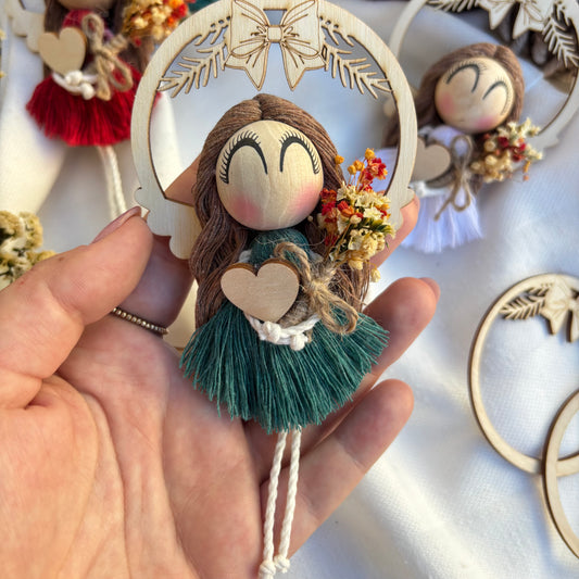 Vánoční andělka v kroužku