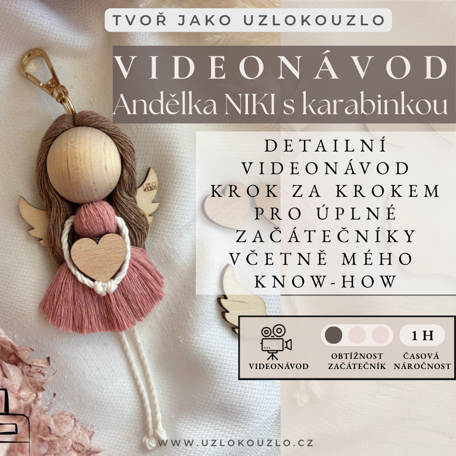 Digitální návod: Andělka “NIKI” na karabince