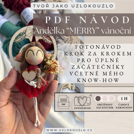 Digitální návod: Andělka “MERRY” v kroužku
