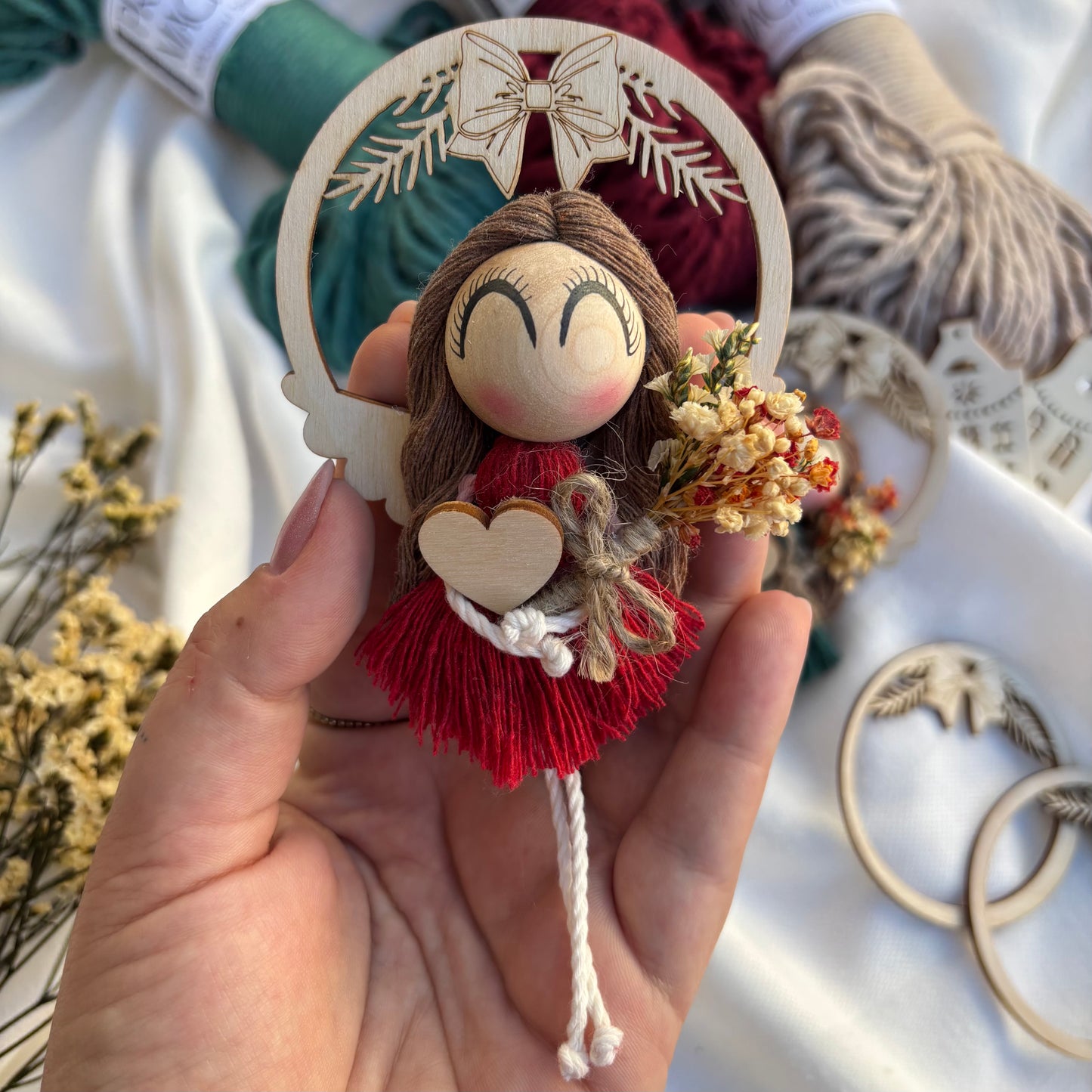 Vánoční andělka v kroužku