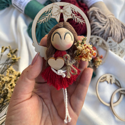 Vánoční andělka v kroužku