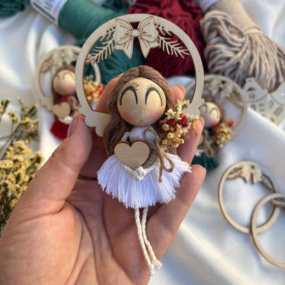 Vánoční andělka v kroužku