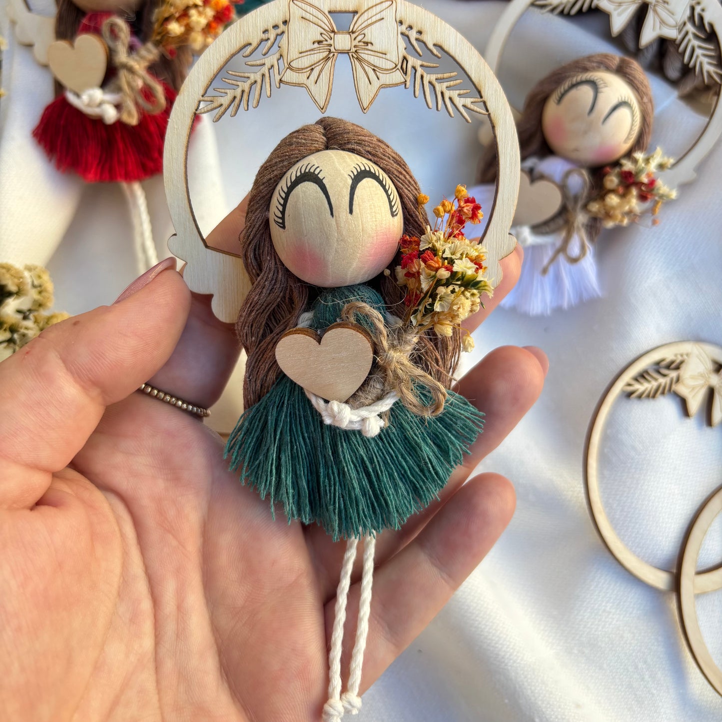 Vánoční andělka v kroužku