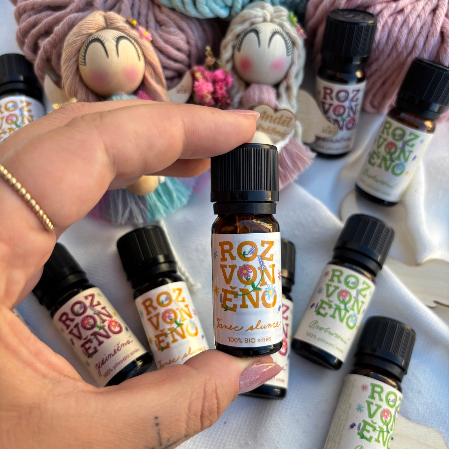 Aromadifuzér do auta s 100% bio olejem TANEC SLUNCE