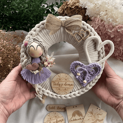 Celoroční věnec s andělkou