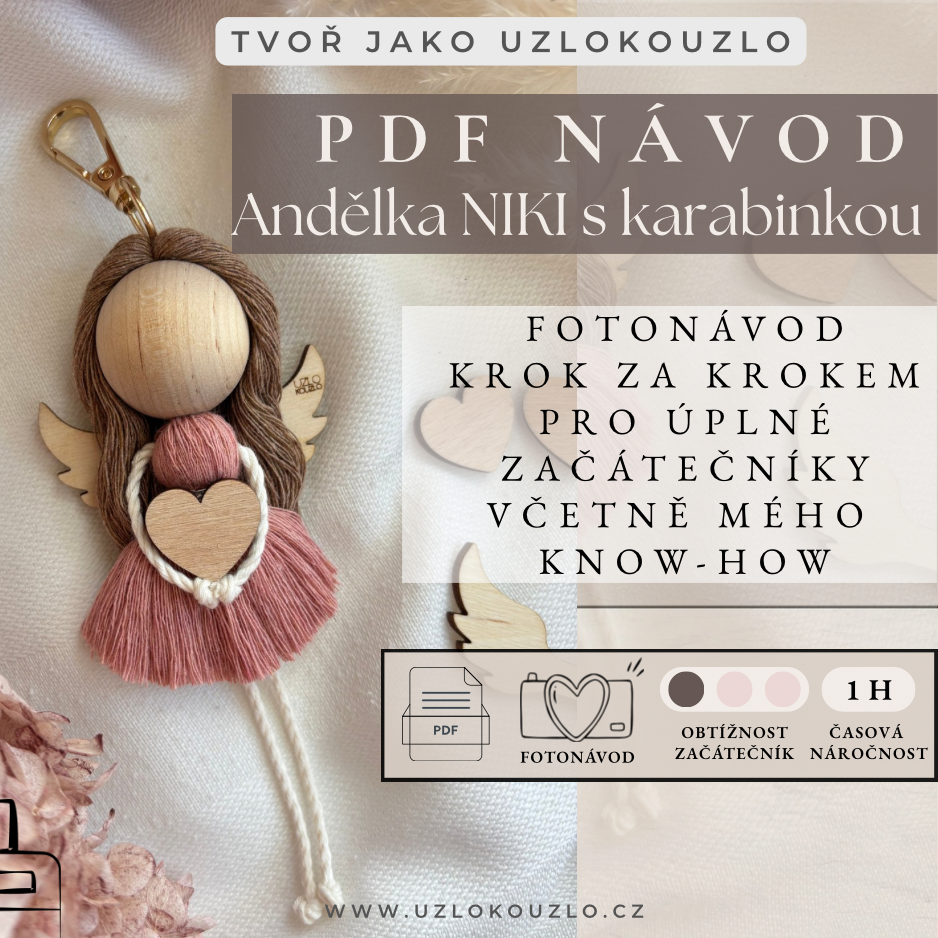 Digitální návod: Andělka “NIKI” na karabince