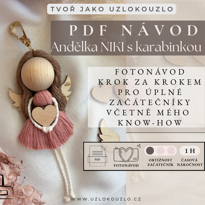 Digitální návod: Andělka “NIKI” na karabince