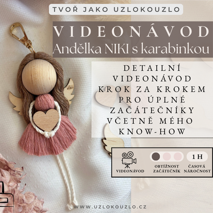 Digitální návod: Andělka “NIKI” na karabince